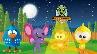 Turma da Galinha Pintadinha em o Disco Voador do Bebê Alienígena