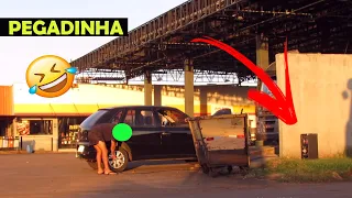 PEGADINHA ESTOURANDO PNEU | Prank Bursting Tire
