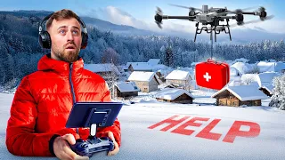 We Flew a Gigantic Drone to Save People After the Snowstorm