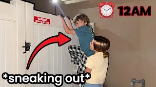 SNEAKING OUT of the HOUSE at 12AM with my LITTLE BROTHER  😱