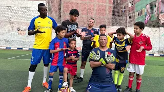 كليان امبابي في مصر يعمل اصعب تحدي في العالم مع ساديو ماني و قرينو و افضل خمس اطفال في مصر وواقف حا.