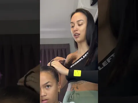 Doing Déjà’s hair. 2 high piggy tails #hairstyle