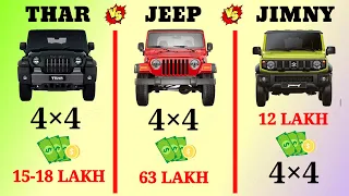 Mahindra Thar vs Jeep vs Suzuki Jimny: Off-Road Battle!" #thar
