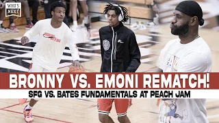 Bronny vs. Emoni in front of LeBron at Peach Jam! ONE POINT game!!