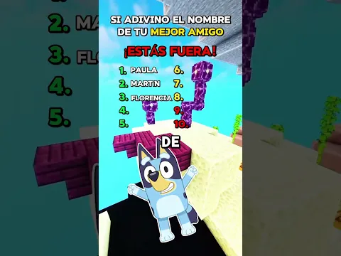 Si digo el nombre de tu Mejor Amigo, Estás Fuera! #bluey #videoviral