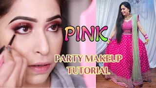 Pink Glittery Party Makeup Tutorial - Shahnaz Shimul || My 1M FaceBook Followers Celebration Look 🌸