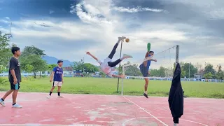 Skill dewa pemain Kampung 😱🔥#sepaktakraw #rollspike