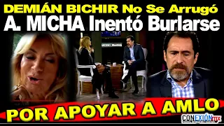 No se arrugó Demián Bichir, trató de burlarse Adela Micha por apoyar a López Obrador, qué vergüenza
