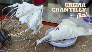 COMO HACER CREMA CHANTILLY ¡¡Con Sólo 3 Ingredientes en 5 minutos!!