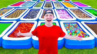 Surviving 50 Mystery Pools Challenge