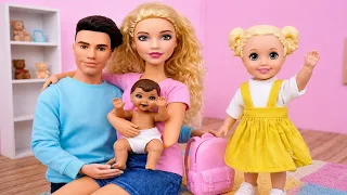 동생이 생겨 서운했던 언니 | 바비인형 가족 상황극 | Big Sister Learns to Love Baby Sister | Barbie Doll Family