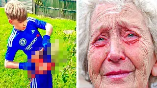 Elderly Woman Catches 4 Boys In Her Yard, Cries When She Realizes What They're Doing