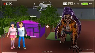 Yuta Mio Panic CCTV DRONE record RUMI kpop Demon Hunter 😱 | Sakura School Simulator