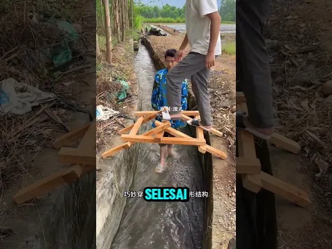 Membuat jembatang kecil tapi kuat ‼️#viralvideo #fypシ゚viral #trendingshorts #viralvideos #funny #fy