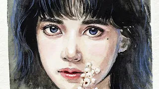 How to paint a  girl with watercolor |    watercolor  Portrait