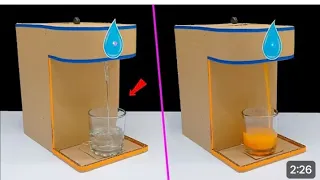 How to Make😱 Automatic Water 💦 pump Machine From Cardboard || Science rc project Model