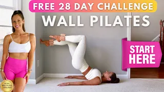 28 Day Wall Pilates Challenge for Beginners | Build Core Strength at Home!