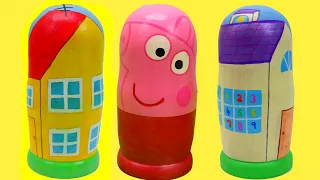 ASMR Peppa Pig Nesting Dolls Satisfying Unboxing Review, 10 Mins ASMR❤️ #asmr #peppapig #العاب