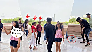Phone breaking prank on girl / gone wrong 😭 #KB666 #DARE #prank