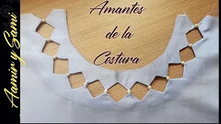 Diseño de cuello redondo para tus proyectos de costura. DIY round neck for your sewing projects. # 1