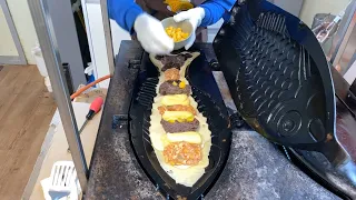 Amazing Size! Giant Fish Bread  (초대형 대왕 붕어빵) Korean Street Food