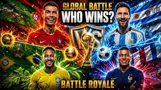Ronaldo vs Messi: Neyamr Jr vs Mbappe Ultimate Football / Soccer Battle! (Red or Blue)