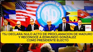 TSJ Reconoce como Presidente Electo de Venezuela a Edmundo González solicitan captura contra Maduro
