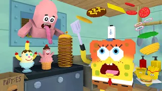 🍕 [Season 1] Work At Bikini Bottom Fast Food Places - Minecraft Animations