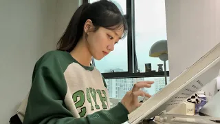 (sub) 로스쿨 새내기 브이로그 I 집에서 공부 카페에서 공부...😵 I 매일 대면수업 I 주2회 한강 러닝🏃‍♀️I 이태원 나들이! Law student vlog