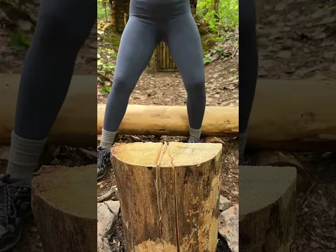 Real forest GIRL😋 #camping #survival #bushcraft #outdoors