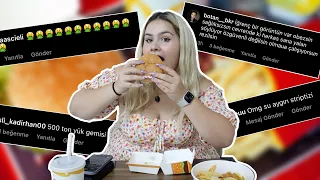 MCDONALD'S EŞLİĞİNDE KÖTÜ YORUMLARA SALLIYORUM VE YEDİĞİM LİNÇLERİ YORUMLUYORUM - MUKBANG