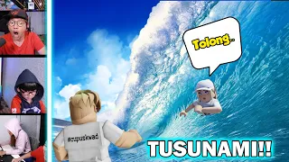 BANG CUPU MALAH NYEMPLUNG TUSUNAMI BESAR DI ROBLOX UNTUK SELAMATKAN MAMACIL?! 😱😱