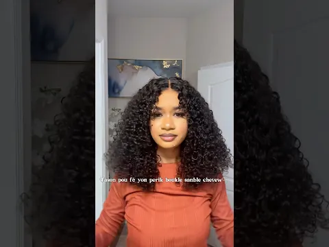 Fason pou fè yon perik boukle sanble chevew😳