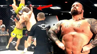 2 vs 1 MMA!!! 370lb Eddie Hall DESTROYS 145lb Neffati Twins