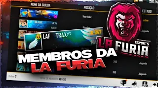 MOSTRANDO TODOS OS MEMBROS DA GUILDA LA FURIA - FREE FIRE