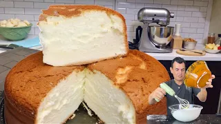 BOLO ALGODÃO SEM FARINHA! Só 3 Ingredientes e DESMANCHA na Boca 😱🍰