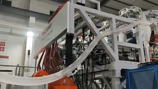 5 screw exteuder 2 meter stretch film machine with automatic thickness control T die and scanner