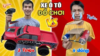 Xe Oto điều khiển từ xa KHỔNG LỒ 2 Triệu vs Xe Lu tự chế chạy cót 0Đ - Đồ Chơi Nhà Giàu và Nhà Nghèo