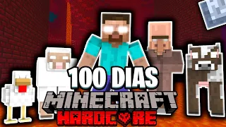 Sobrevivi 100 DÍAS a HEROBRINE en Minecraft HARDCORE 🥶 PARTE 2