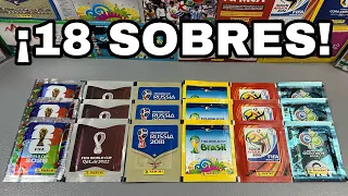 *ABRIMOS 18 SOBRES* DE LOS ÚLTIMOS 6 MUNDIALES