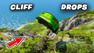 Cliff Drops With Real Cars - BeamNG DRIVE