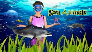 Sea Animals for Kids | Learn Dolphin, Shark, Turtle, Octopus & More with Neva! 🐬🦈🐙