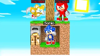 Minecraft: SONIC vs TAILS, KNUCKLES y EGGMAN en 1 CHUNK 😱🔪 MINECRAFT SPEEDRUN con ALEXY y BETOFFY