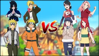 Naruto 🆚 Hinata | Sasuke 🆚 Sakura | Minato 🆚 Kushina | Boruto 🆚 Sarada | Team Husband 🆚 Team Wife 