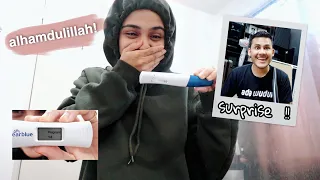 Live Pregnancy Test + Surprise Suami ! @muhsinyusni18