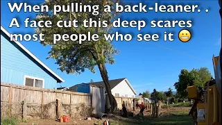 WHAT! ! AGAINST THE LEAN?  with a deep face cut???