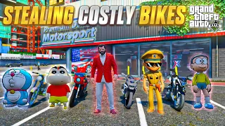 Luxury Bikes Stealing Challenge In GTA5 🤩 Full Fun #rampageboy #gta5 #bommalu #shinchan