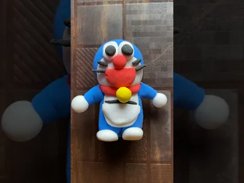 Handmade Clay Doraemon #shorts #doraemon #diycrafts #trending
