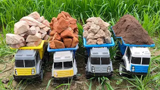 TATA dumper Accident pulling out tractor and JCB 5CX | Tata JCB truck | cartoon animal video Vijay