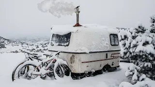 MELTING SNOW for WATER (the creek FROZE) // Tiny Living Off Grid